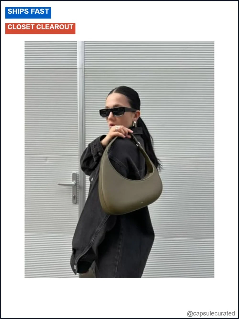 Vegan Leather Crescent Hobo Bag Fits iPhone 15 Pro Max Oprah's Favorite - Picture 3 of 6